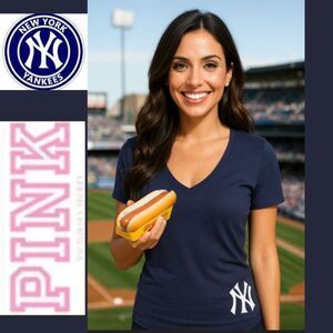 PINK Victoria's Secrets MLB NY Yankees Top